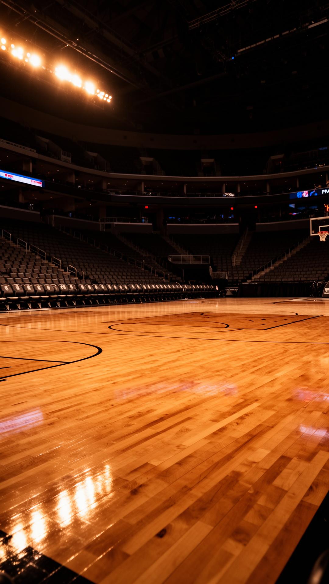 Empty NBA arena